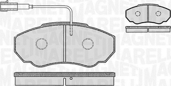 Magneti Marelli 363916060186 - Brake Pad Set, disc brake autospares.lv