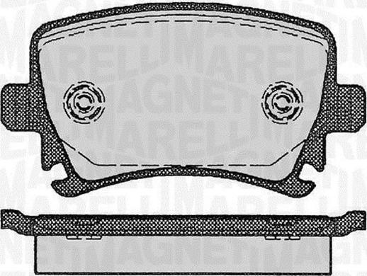 Magneti Marelli 363916060133 - Brake Pad Set, disc brake autospares.lv