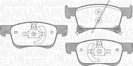 Magneti Marelli 363916060814 - Brake Pad Set, disc brake autospares.lv