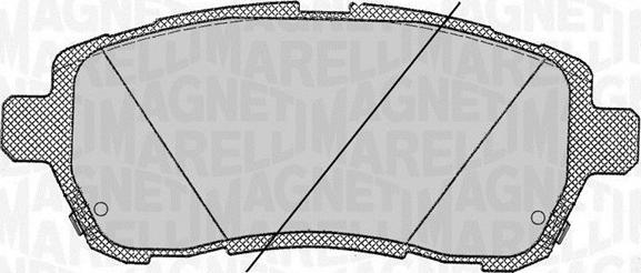 Magneti Marelli 363916060818 - Brake Pad Set, disc brake autospares.lv