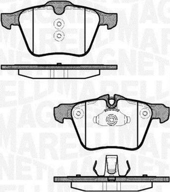 Magneti Marelli 363916060824 - Brake Pad Set, disc brake autospares.lv