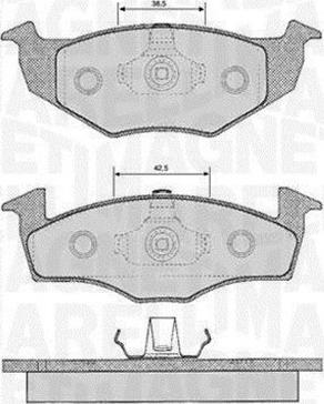 Magneti Marelli 363916060390 - Brake Pad Set, disc brake autospares.lv