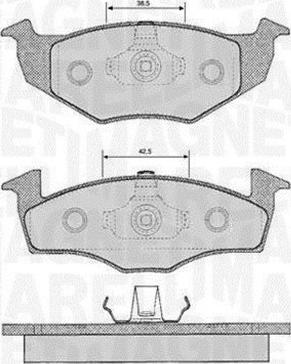 Magneti Marelli 363916060391 - Brake Pad Set, disc brake autospares.lv