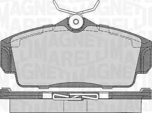 Magneti Marelli 363916060344 - Brake Pad Set, disc brake autospares.lv
