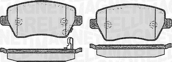 Magneti Marelli 363916060353 - Brake Pad Set, disc brake autospares.lv