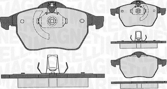 Magneti Marelli 363916060360 - Brake Pad Set, disc brake autospares.lv