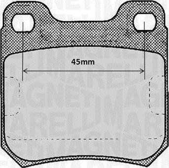 Magneti Marelli 363916060368 - Brake Pad Set, disc brake autospares.lv