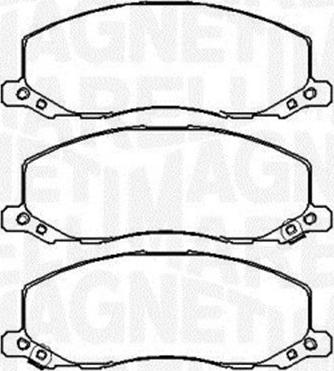 Magneti Marelli 363916060363 - Brake Pad Set, disc brake autospares.lv