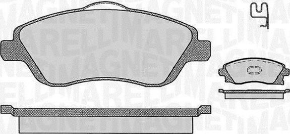 Magneti Marelli 363916060362 - Brake Pad Set, disc brake autospares.lv