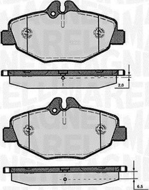 Magneti Marelli 363916060318 - Brake Pad Set, disc brake autospares.lv