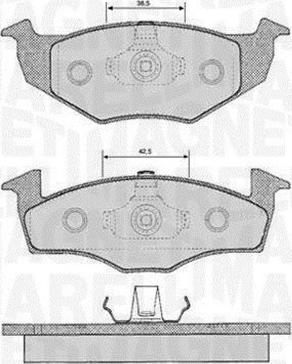 Magneti Marelli 363916060388 - Brake Pad Set, disc brake autospares.lv