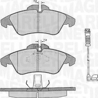 Magneti Marelli 363916060321 - Brake Pad Set, disc brake autospares.lv