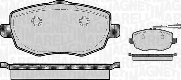 Magneti Marelli 363916060290 - Brake Pad Set, disc brake autospares.lv