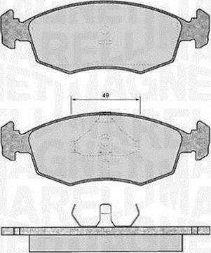 Magneti Marelli 363916060249 - Brake Pad Set, disc brake autospares.lv