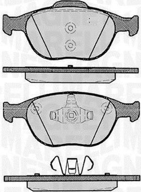 Magneti Marelli 363916060256 - Brake Pad Set, disc brake autospares.lv