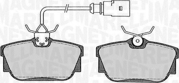 Magneti Marelli 363916060258 - Brake Pad Set, disc brake autospares.lv