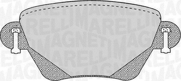 Magneti Marelli 363916060265 - Brake Pad Set, disc brake autospares.lv