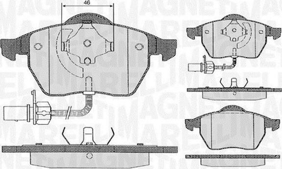 Magneti Marelli 363916060261 - Brake Pad Set, disc brake autospares.lv