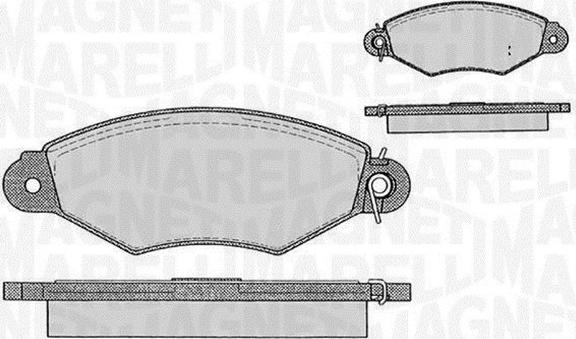 Magneti Marelli 363916060200 - Brake Pad Set, disc brake autospares.lv