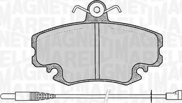 Magneti Marelli 363916060203 - Brake Pad Set, disc brake autospares.lv