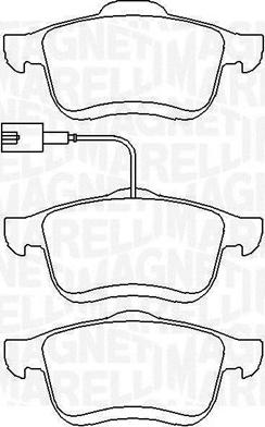 Magneti Marelli 363916060288 - Brake Pad Set, disc brake autospares.lv