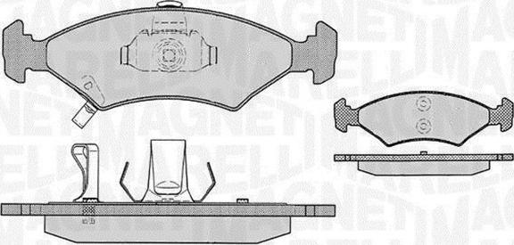 Magneti Marelli 363916060287 - Brake Pad Set, disc brake autospares.lv