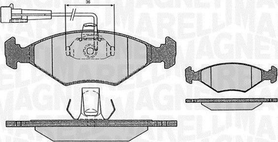 Magneti Marelli 363916060234 - Brake Pad Set, disc brake autospares.lv