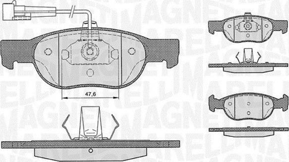 Magneti Marelli 363916060222 - Brake Pad Set, disc brake autospares.lv