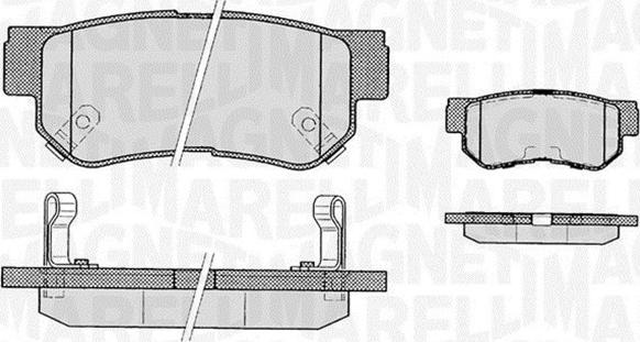 Magneti Marelli 363916060278 - Brake Pad Set, disc brake autospares.lv