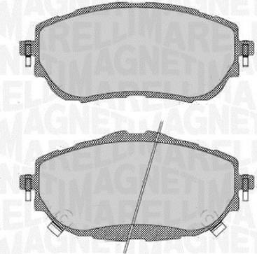 Magneti Marelli 363916060708 - Brake Pad Set, disc brake autospares.lv
