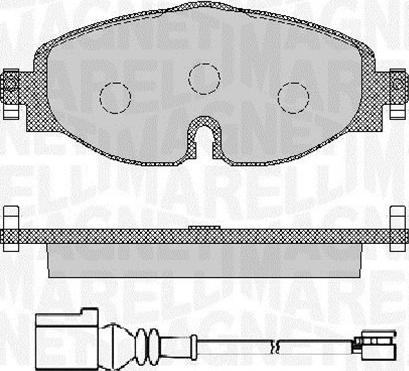 Magneti Marelli 363916060715 - Brake Pad Set, disc brake autospares.lv