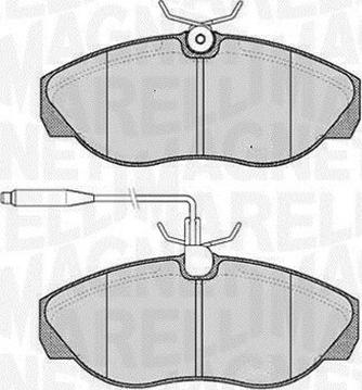 Magneti Marelli 363916060789 - Brake Pad Set, disc brake autospares.lv