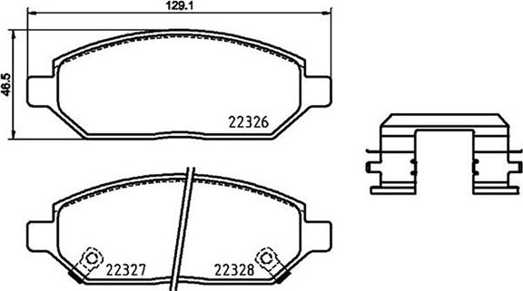 Magneti Marelli 363700459088 - Brake Pad Set, disc brake autospares.lv