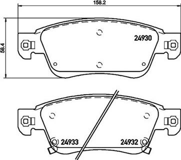 HELLA 8DB 355 033-441 - Brake Pad Set, disc brake autospares.lv