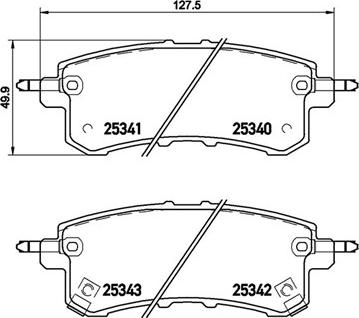 NK 222297 - Brake Pad Set, disc brake autospares.lv