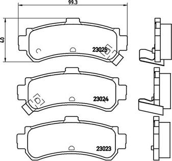 Magneti Marelli 363700456035 - Brake Pad Set, disc brake autospares.lv