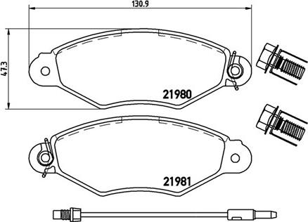 Magneti Marelli 363700456038 - Brake Pad Set, disc brake autospares.lv