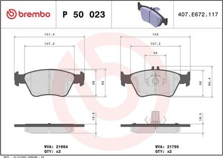 Magneti Marelli 363700450023 - Brake Pad Set, disc brake autospares.lv