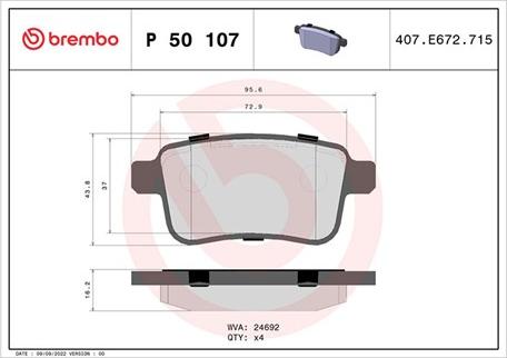 Magneti Marelli 363700450107 - Brake Pad Set, disc brake autospares.lv