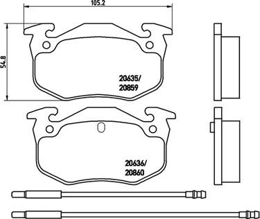 Magneti Marelli 363700461029 - Brake Pad Set, disc brake autospares.lv