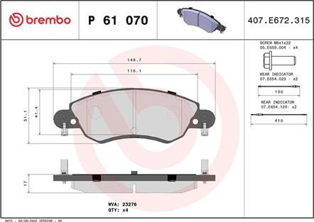 Magneti Marelli 363700461070 - Brake Pad Set, disc brake autospares.lv