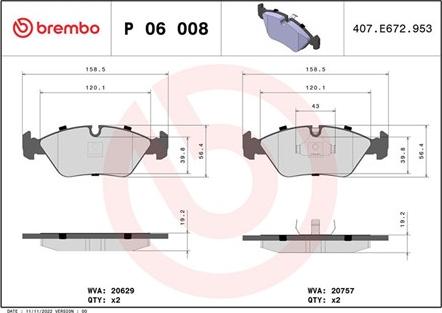 Magneti Marelli 363700406008 - Brake Pad Set, disc brake autospares.lv