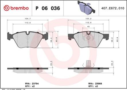 Magneti Marelli 363700406036 - Brake Pad Set, disc brake autospares.lv