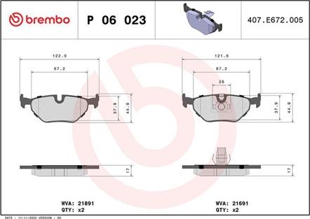 Magneti Marelli 363700406023 - Brake Pad Set, disc brake autospares.lv