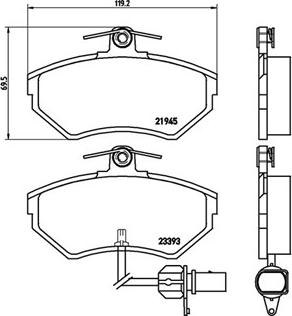 Magneti Marelli 363700485044 - Brake Pad Set, disc brake autospares.lv