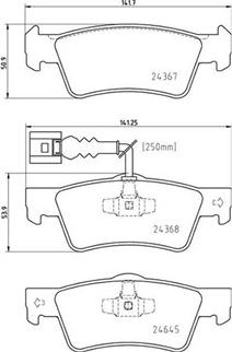 Magneti Marelli 363700485163 - Brake Pad Set, disc brake autospares.lv