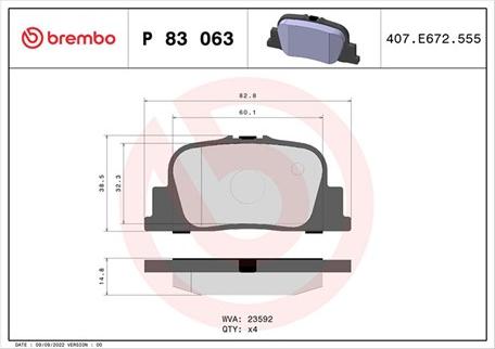 Magneti Marelli 363700483063 - Brake Pad Set, disc brake autospares.lv