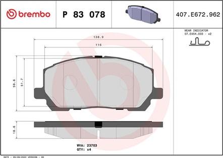 Magneti Marelli 363700483078 - Brake Pad Set, disc brake autospares.lv