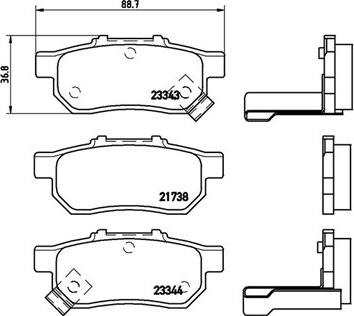 Magneti Marelli 363700428025 - Brake Pad Set, disc brake autospares.lv