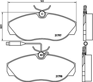 Magneti Marelli 363700423068 - Brake Pad Set, disc brake autospares.lv